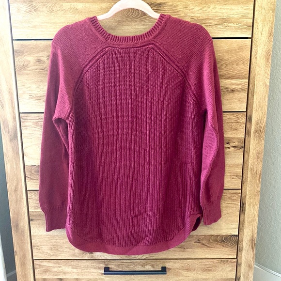 RD Style - Rowca Cotton Blend Crew Neck Sweater - Burgundy - Medium - Picture 2 of 8